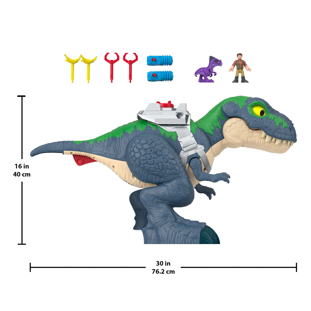 Fisher-Price Imaginext Jurassic World Rebirth Ultimate Action Chomp T. Rex Dino Toy & Action Figures