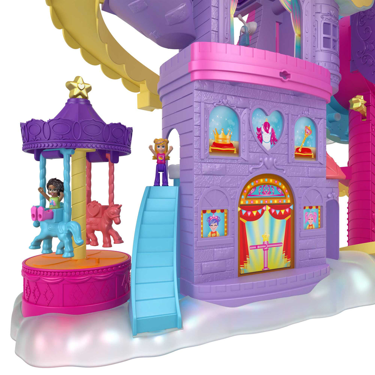 Polly Pocket Rainbow Funland Theme Park Playset