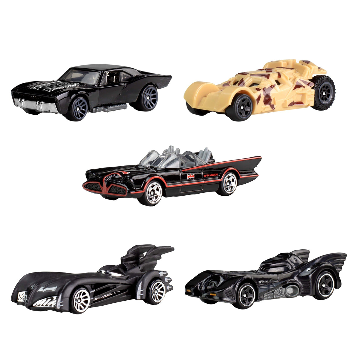 Hot Wheels 85Ème Anniversaire Batman Coffret 5 Répliques Batmobile